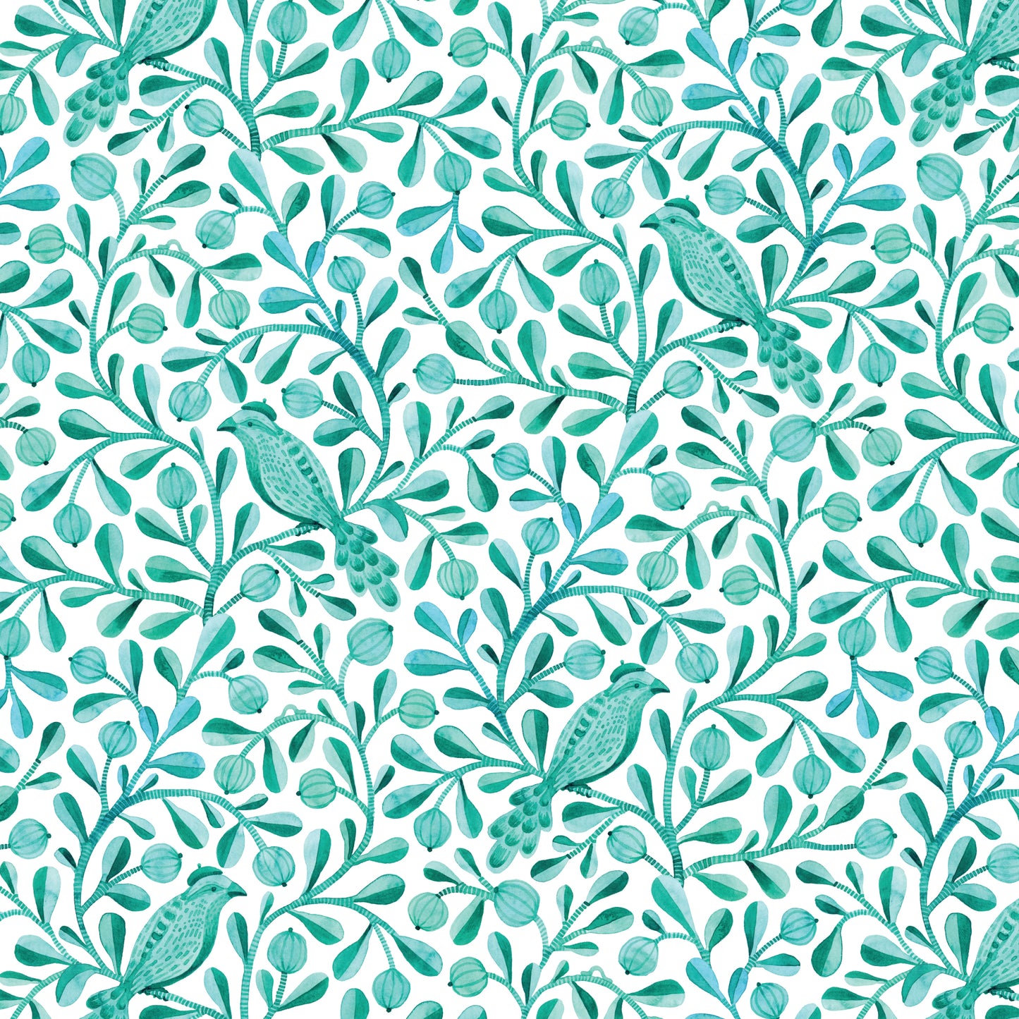 Birds and Branches- Felipe | Turquoise