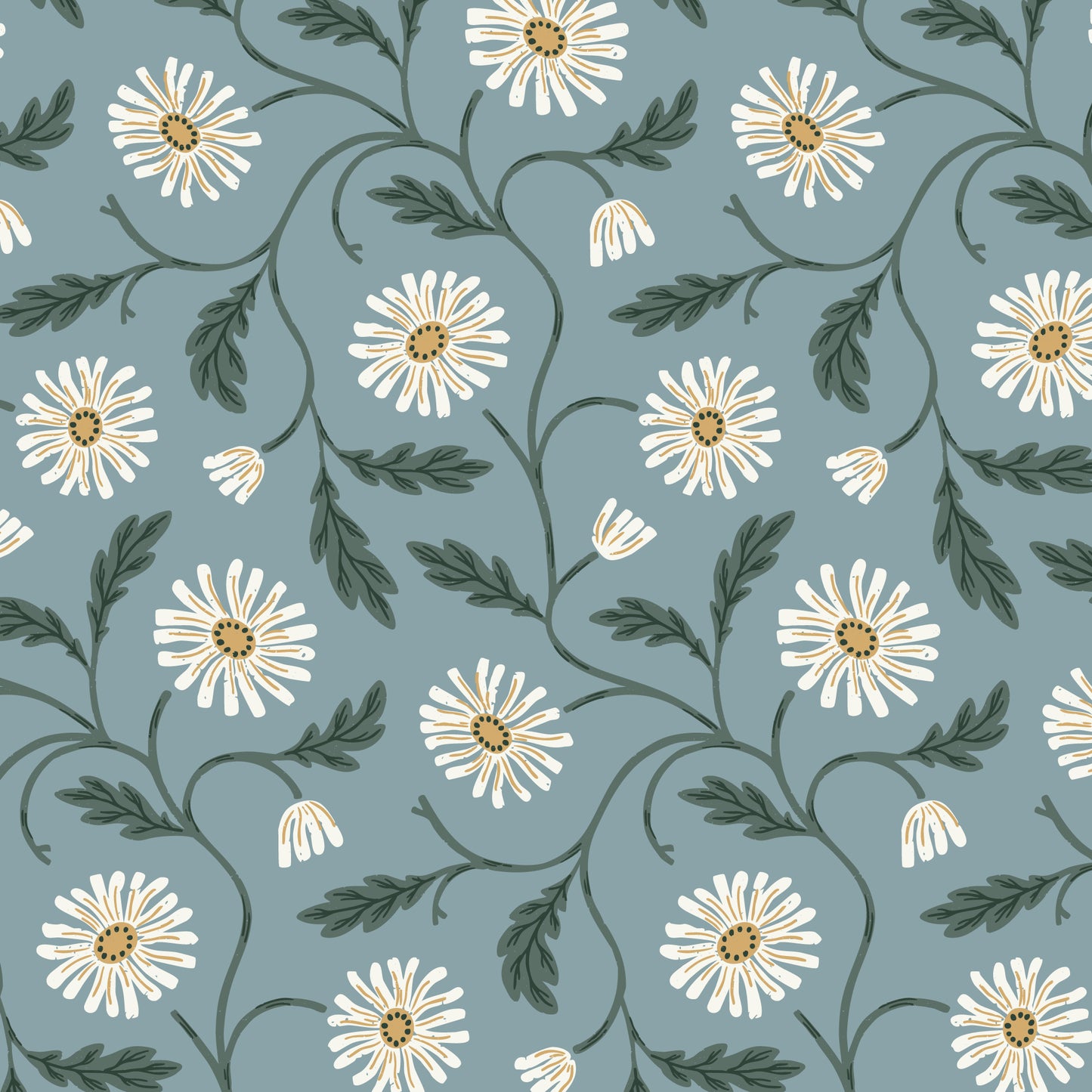 Fall & Flutter- Trailing Floral | Blue