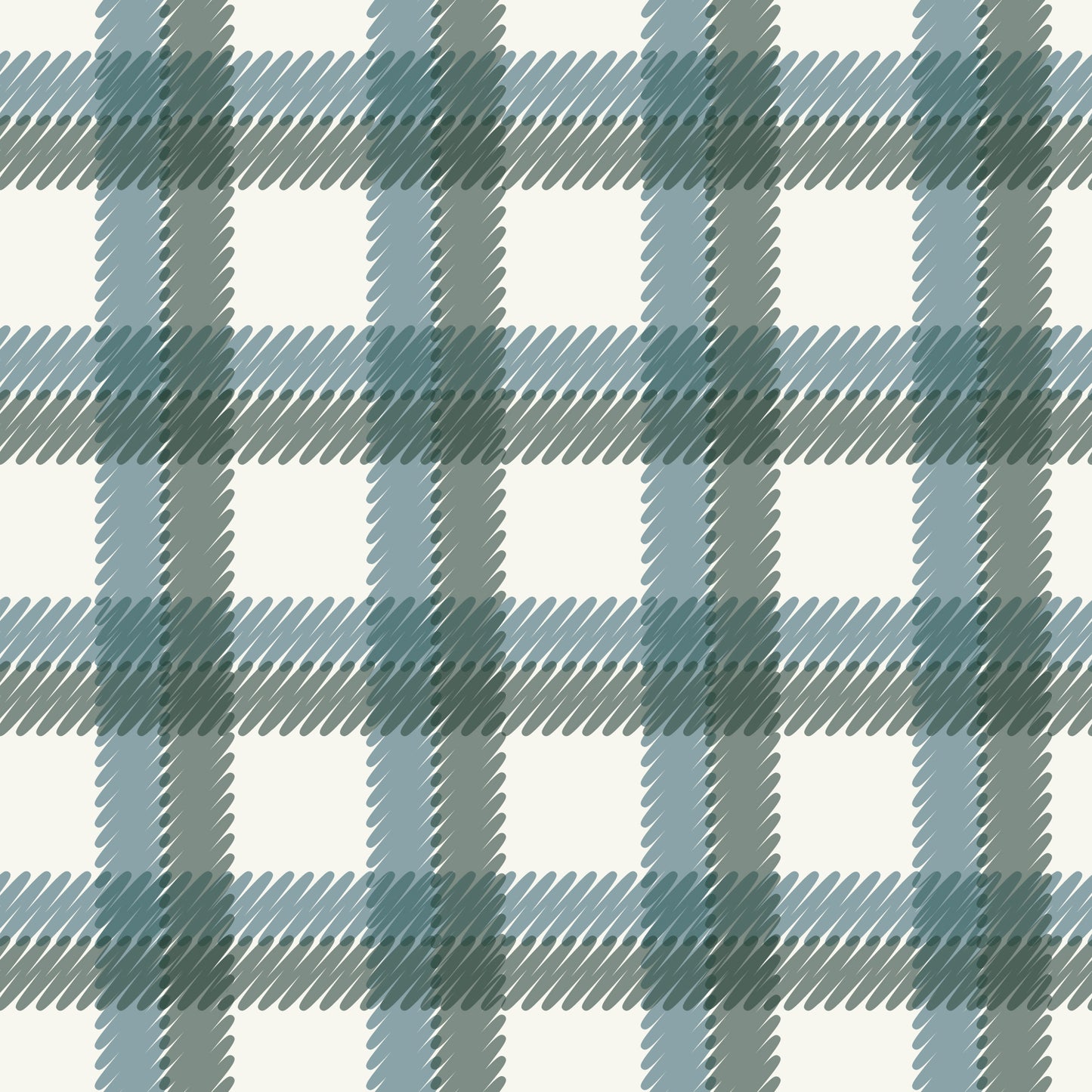 Fall & Flutter- Scribbley Plaid | Blue