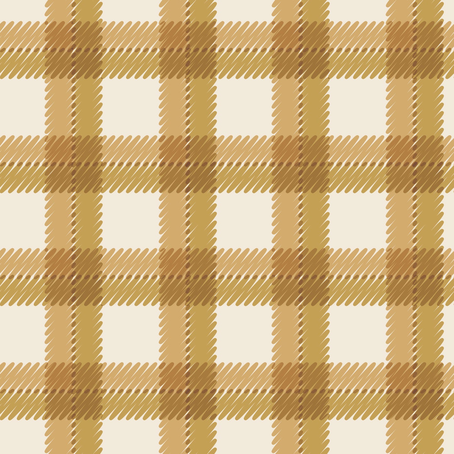 Fall & Flutter- Scribbley Plaid | Gold
