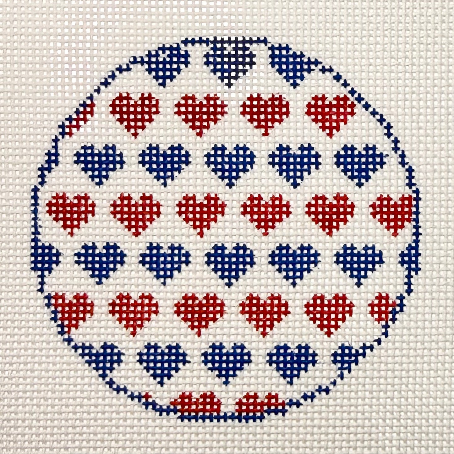 Football Hearts Canvas