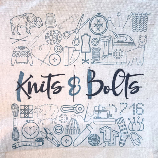 Knits and Bolts Tote Bag
