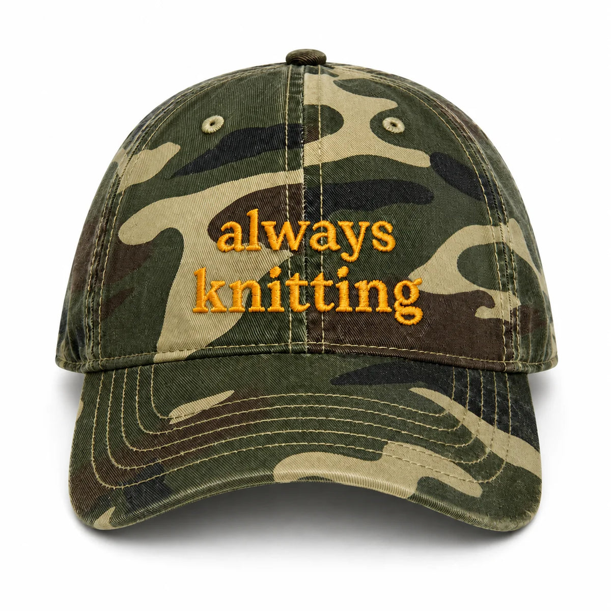 Always Knitting- Camo Hat