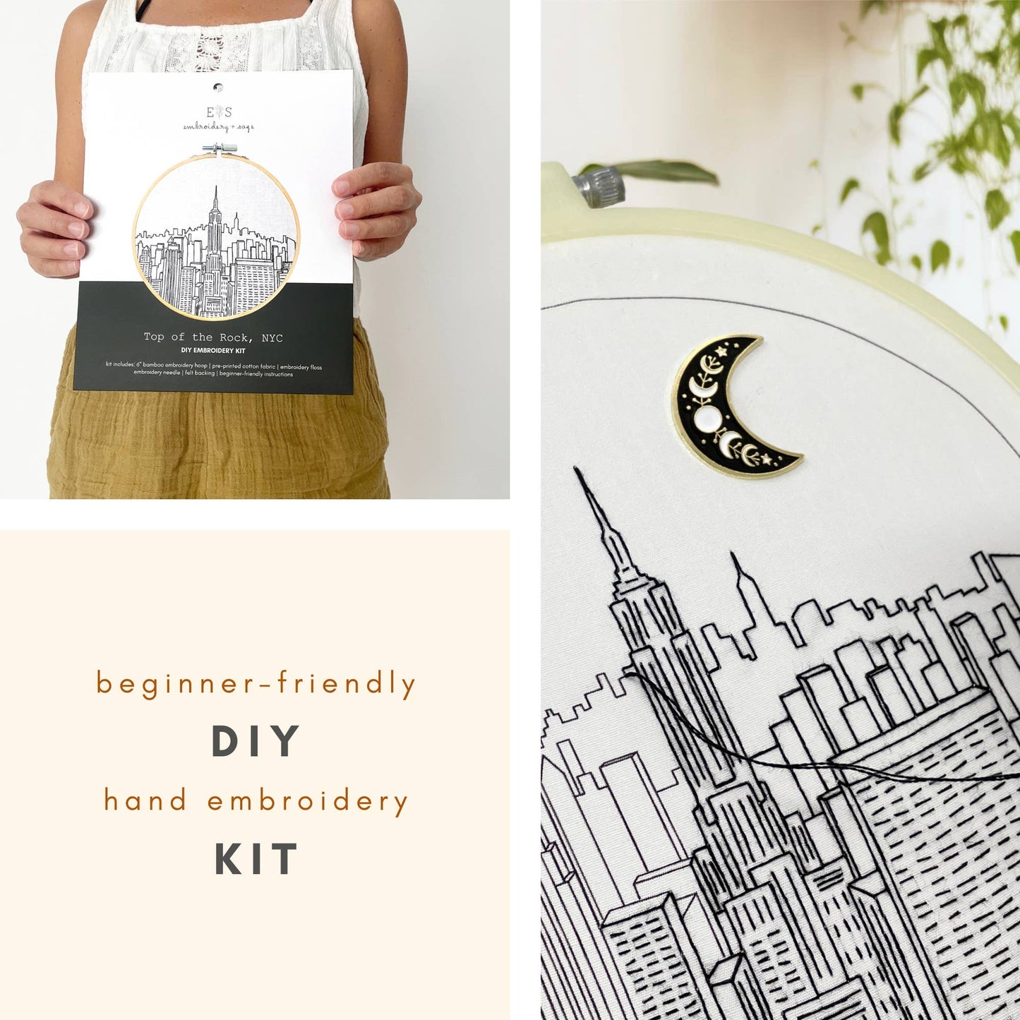 Top of The Rock, NYC - embroidery kit