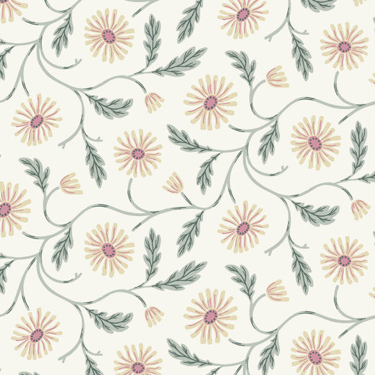 Fall & Flutter- Trailing Floral | Cream