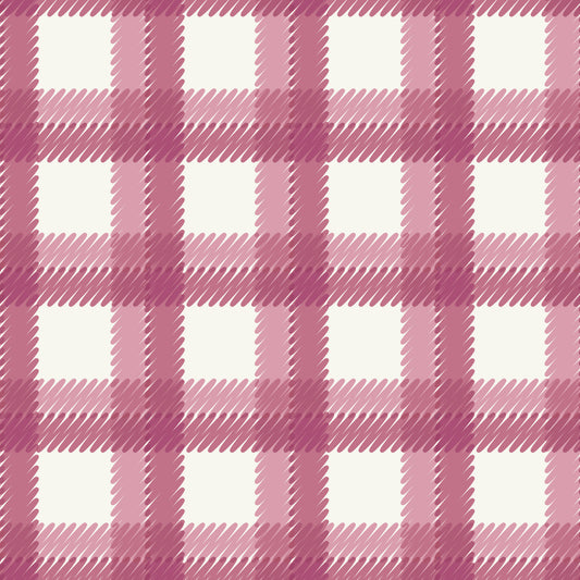 Fall & Flutter- Scribbley Plaid | Pink