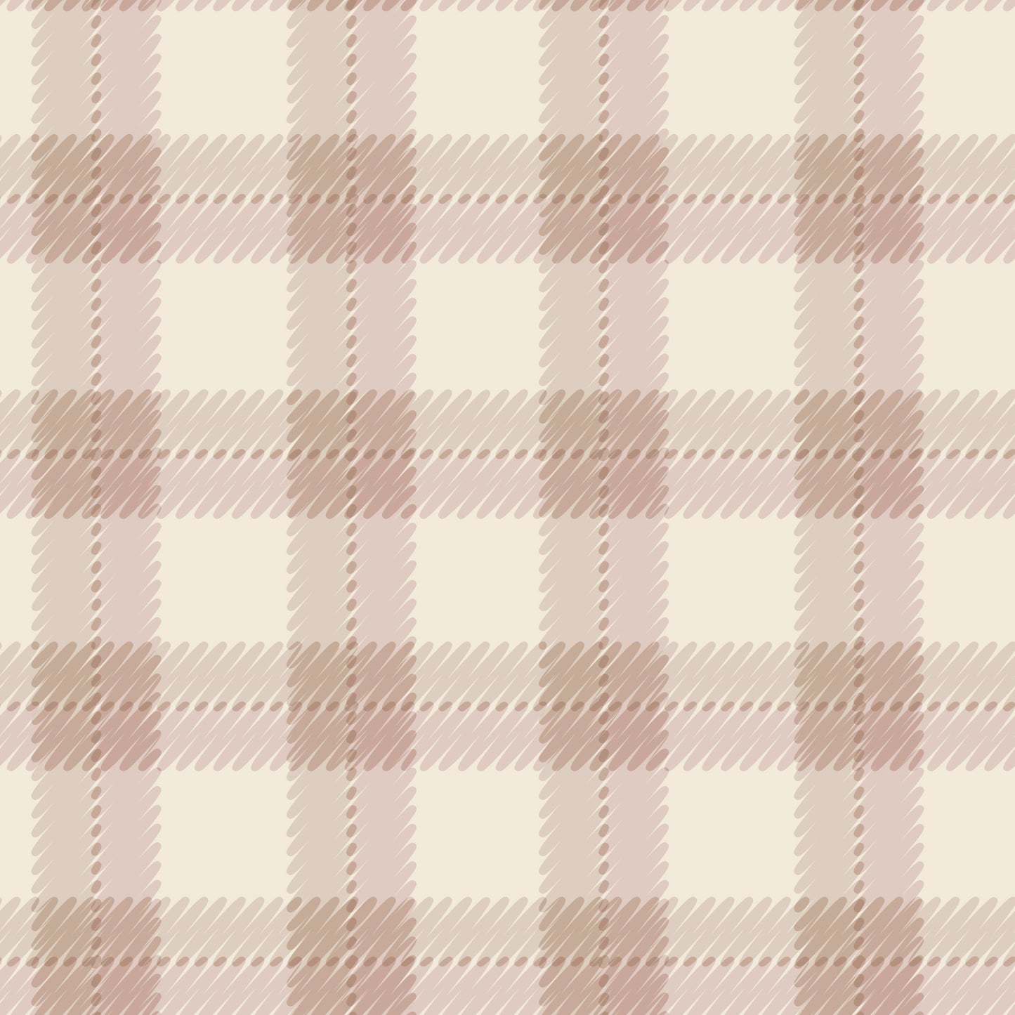 Fall & Flutter- Scribbley Plaid | Rose Dust