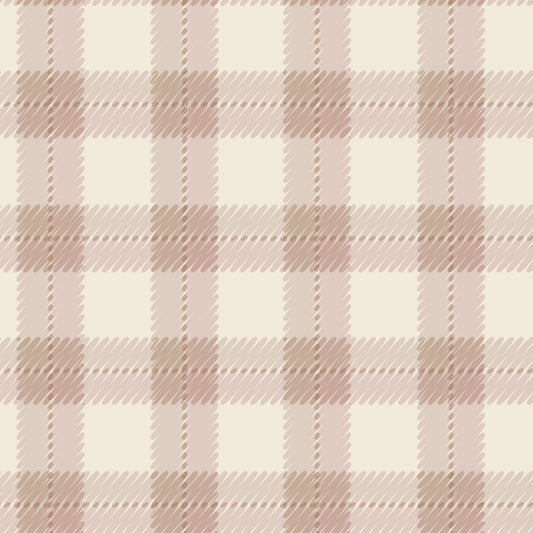 Fall & Flutter- Scribbley Plaid | Rose Dust