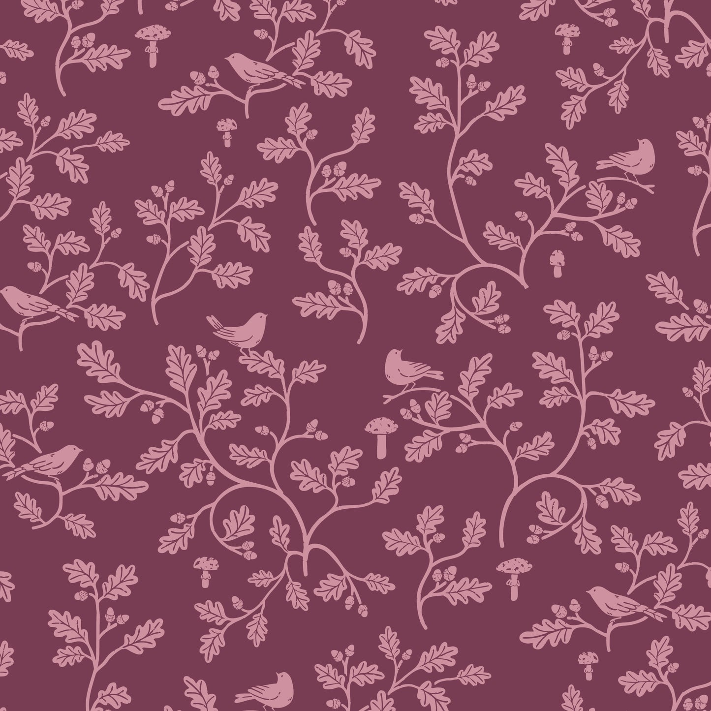 Fall & Flutter- Woodland Oak | Burgundy