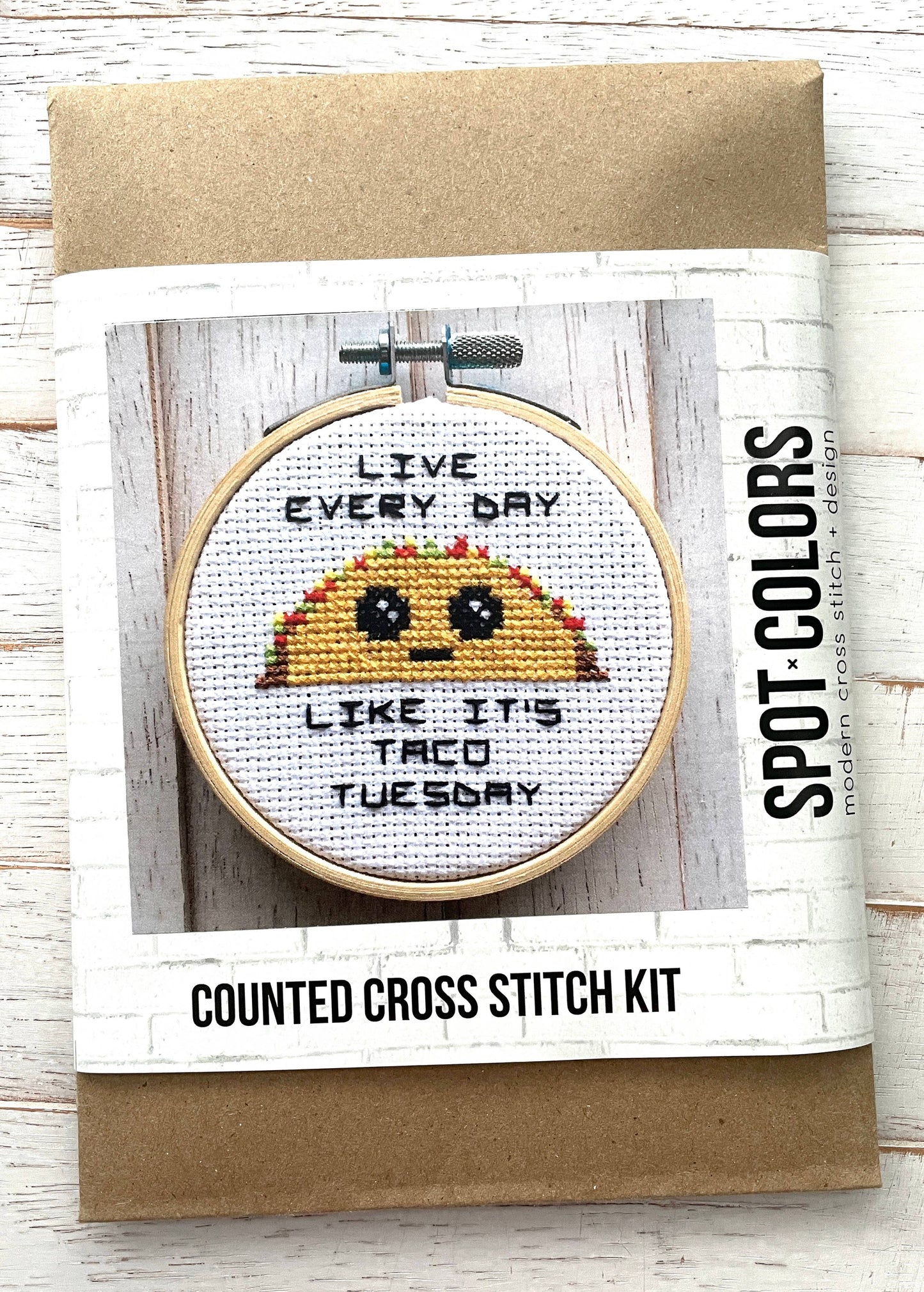 Taco Tuesday Counted Cross Stitch DIY KIT