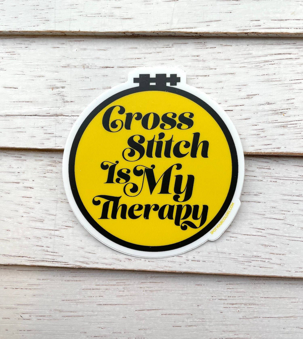 Cross Stitch Is My Therapy Sticker