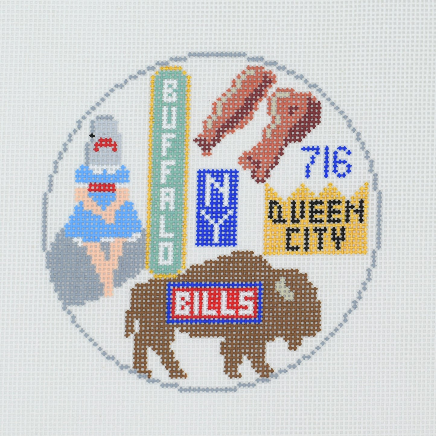 Buffalo NY Icons Round