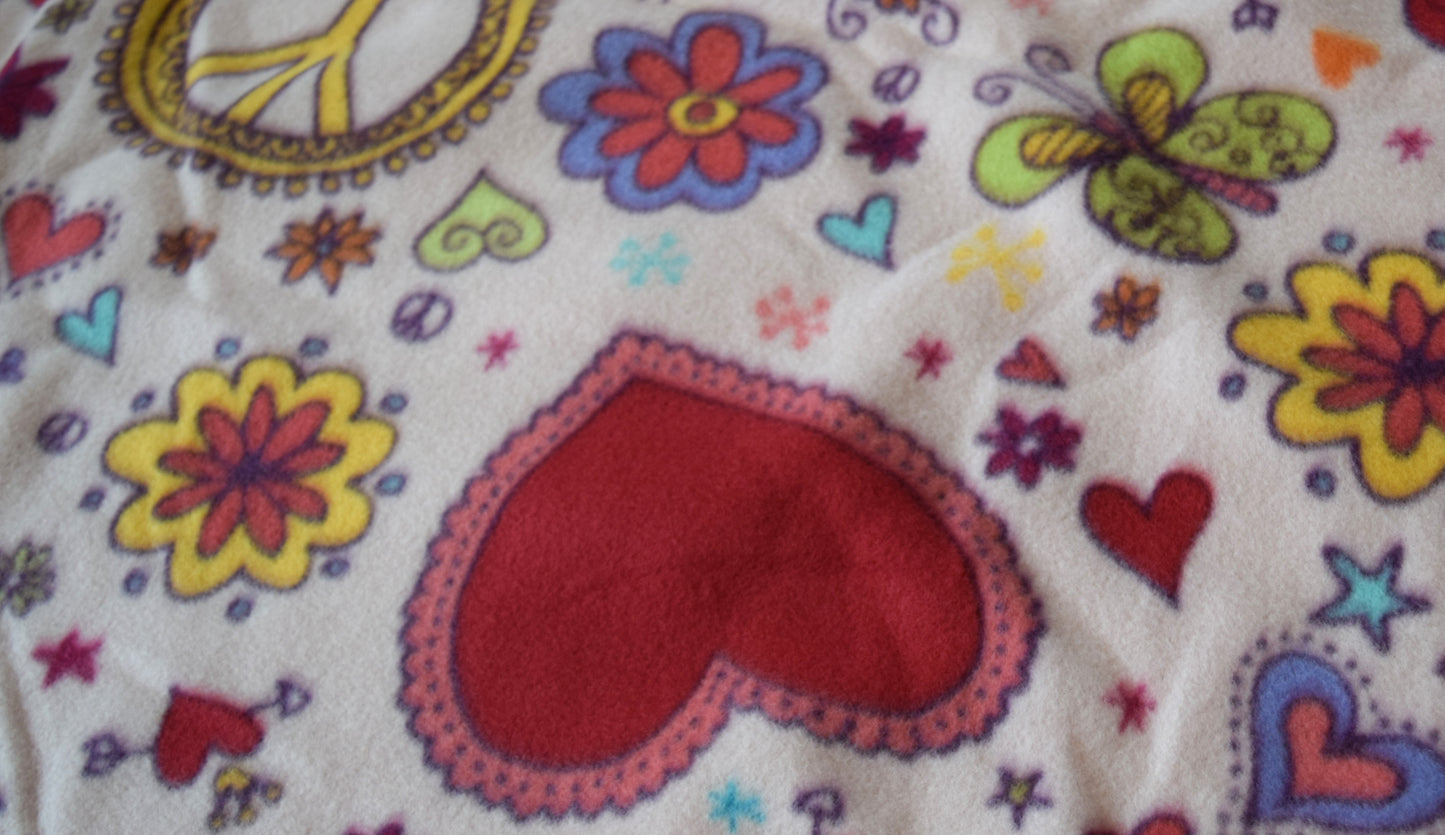 Peace and Love Tie Blanket