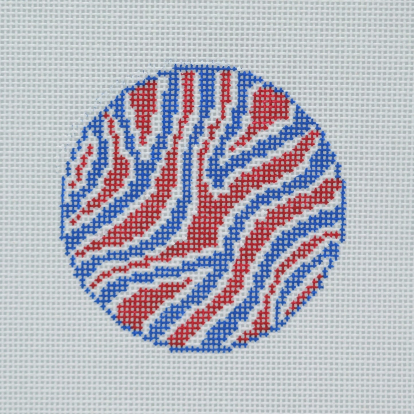 Buffalo Tiger Stripes Round Canvas