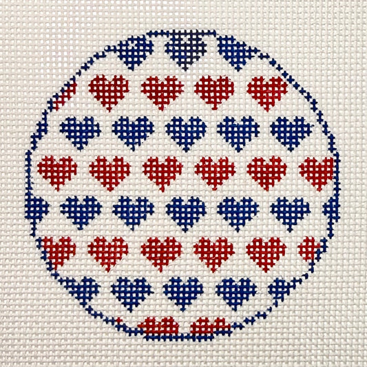 Football Hearts Canvas
