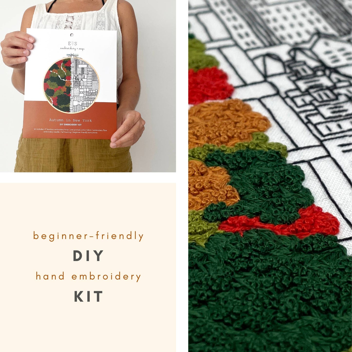 Autumn in New York - embroidery kit