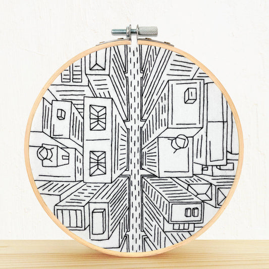 Bird's Eye View, NYC - embroidery kit