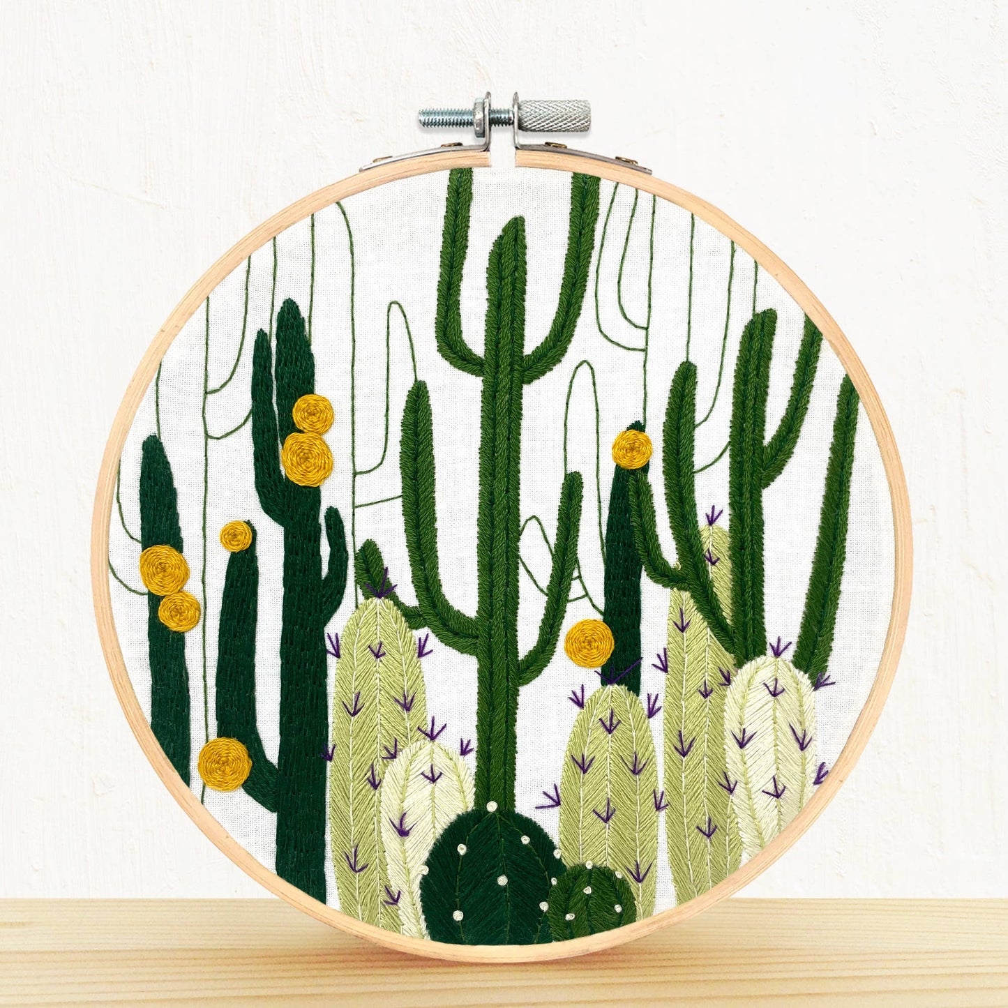 Cactus Bloom - embroidery kit