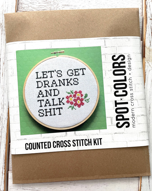 Let’s Get Dranks Cross Stitch Kit