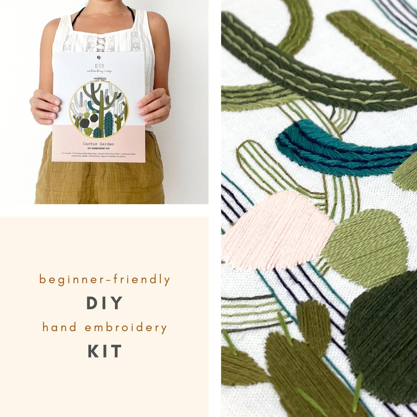 Cactus Garden Embroidery Kit